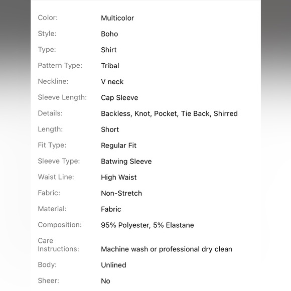 Geo Print Batwing Sleeve Shirred Knot Front Romper - Picture 5 of 5